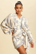 CHAIN REACTION WRAP DRESS